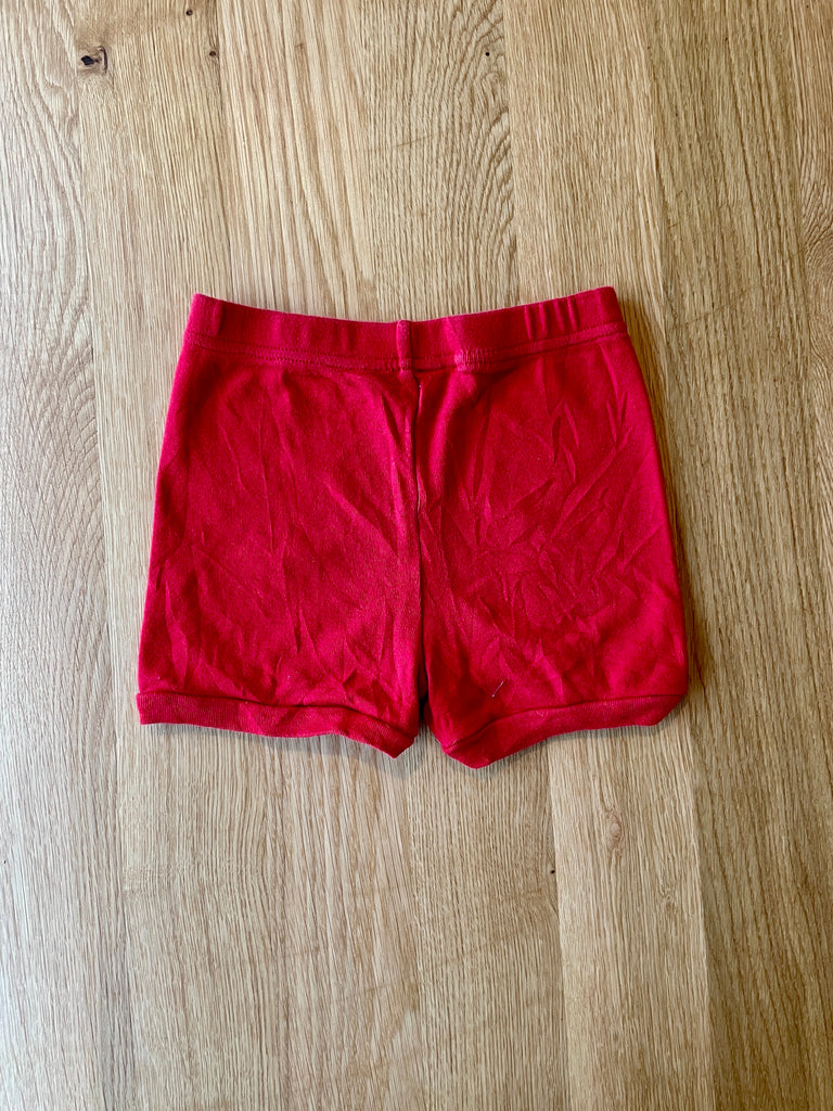 Short rouge avec taille elastique