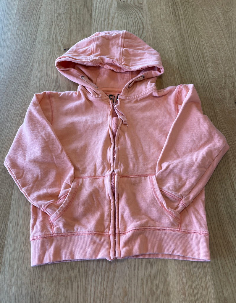 Veste à capuche orange pâle avec zipper