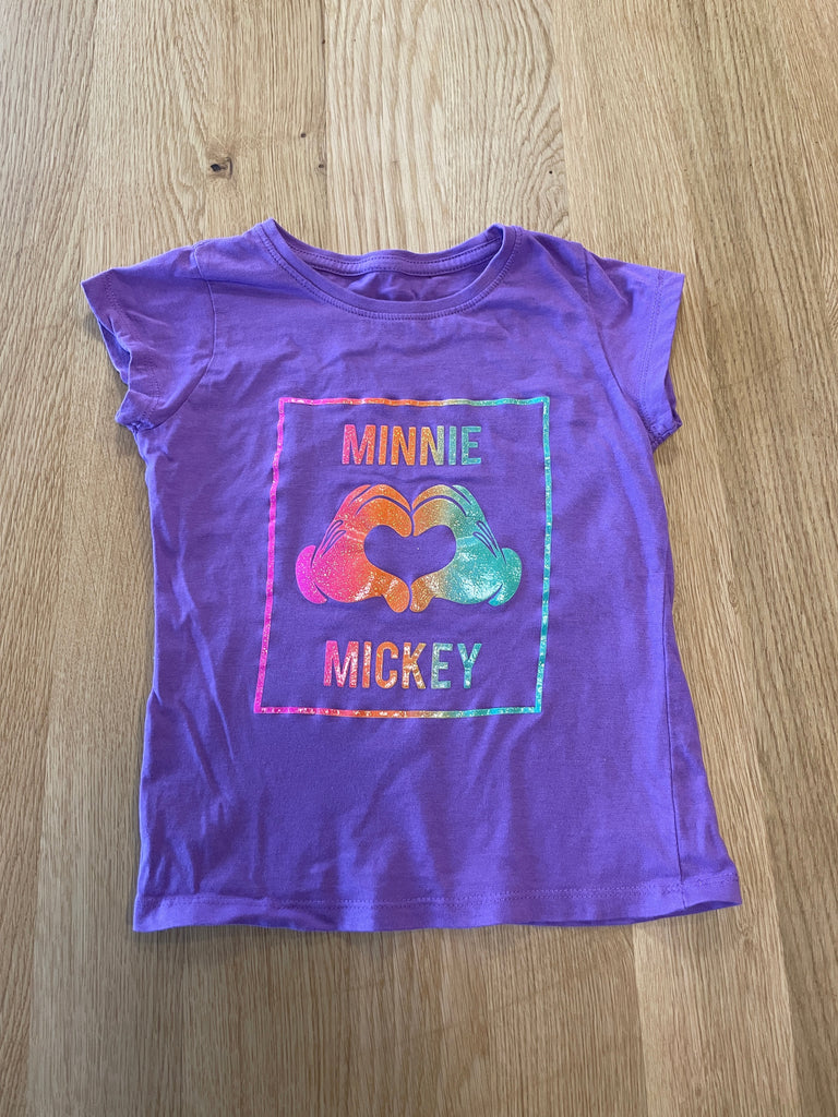 T-Shirt mauve minnie et mickey