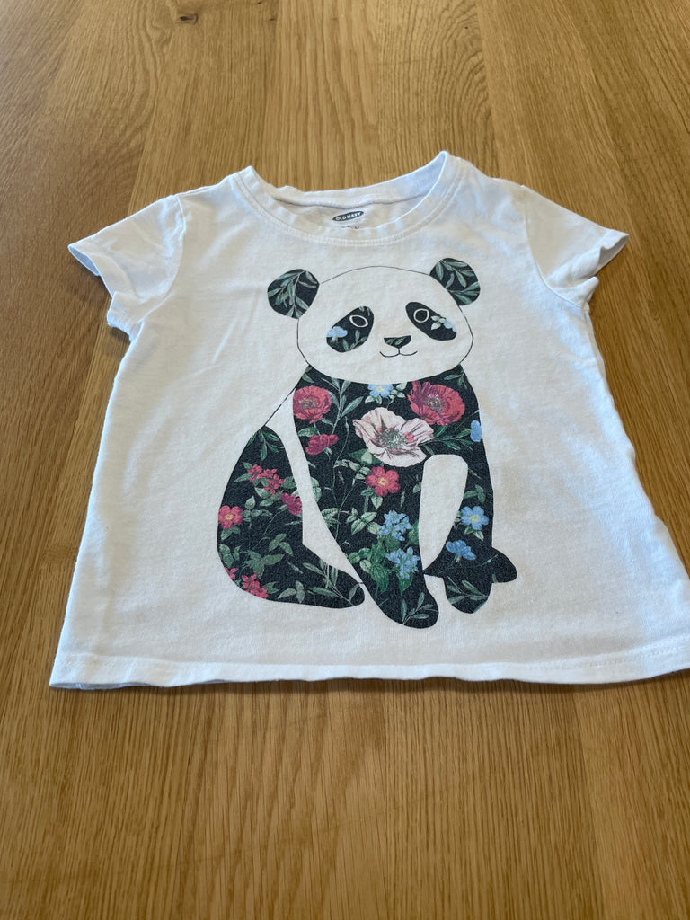 T-Shirt avec illustration panda et motif fleuri IMPARFAIT