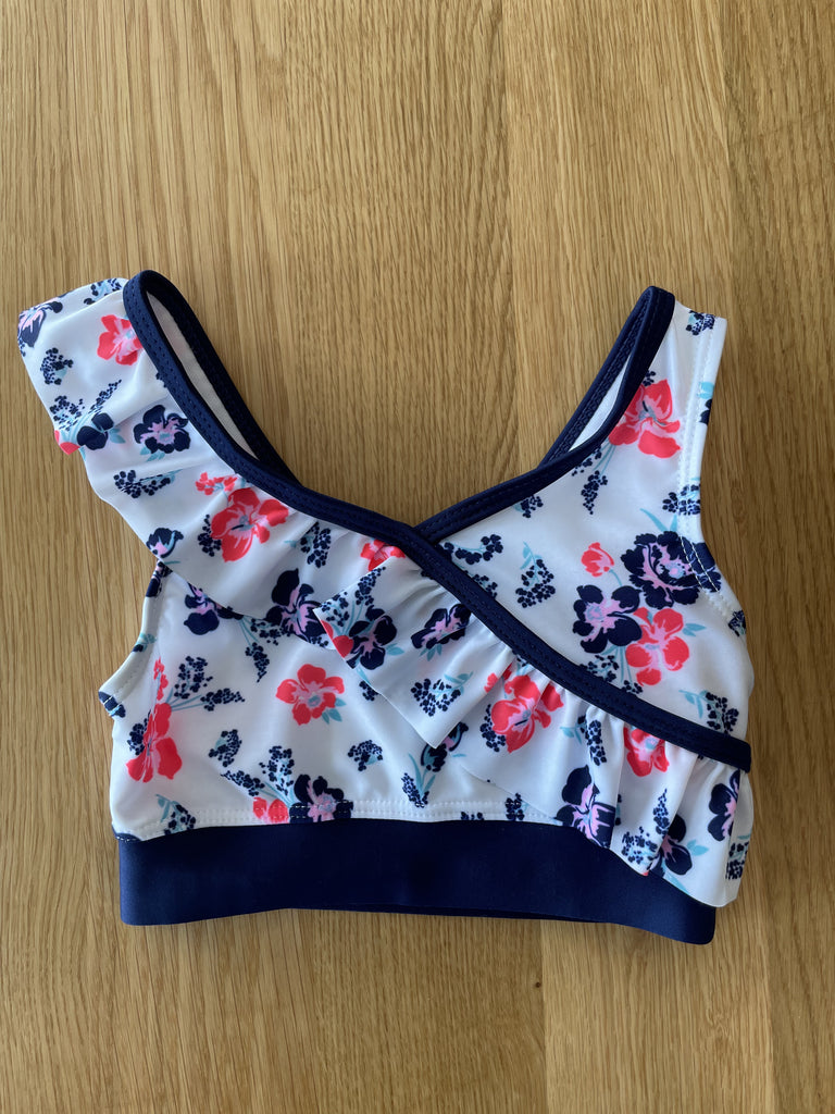 Haut de maillot TOP floral NAVY