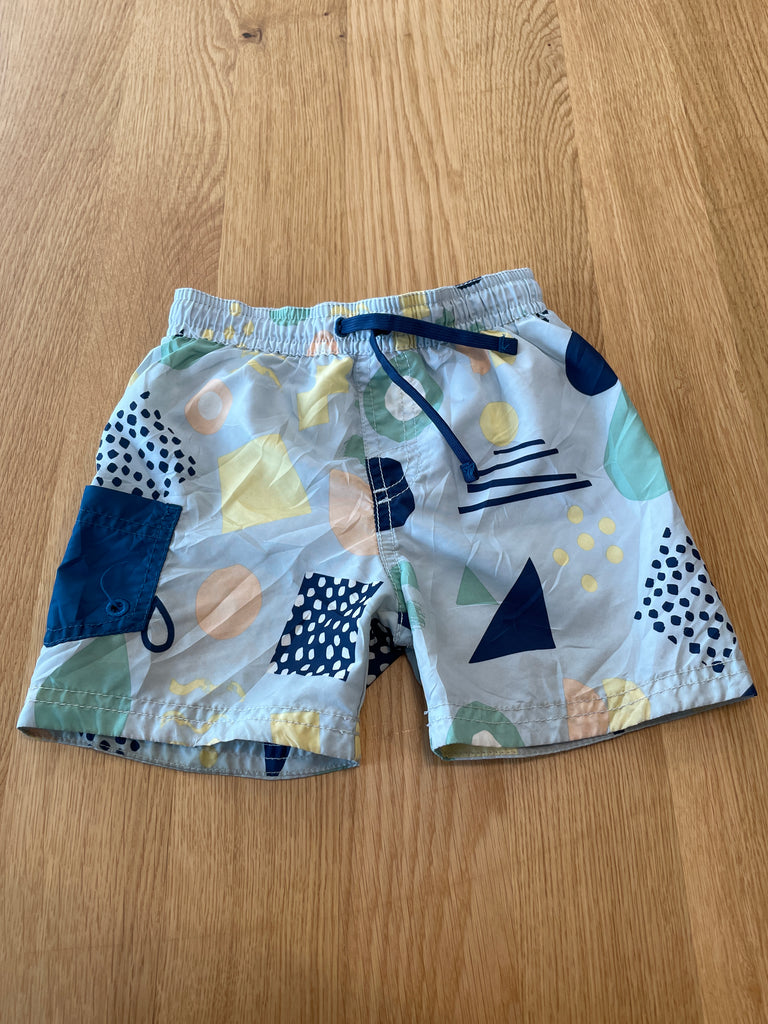 Maillots short bleu clair formes geo